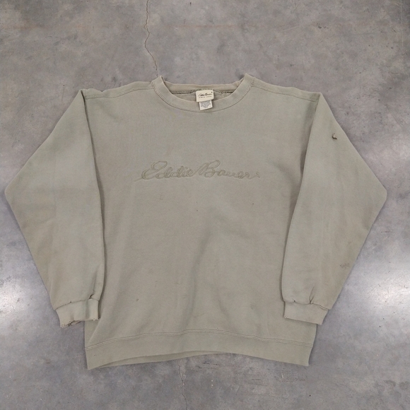 Eddie Bauer VTG Men's Gray Sweater S Measurements USA Made - Picture 1 of 3